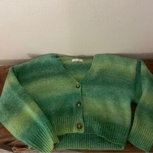 Mustard Seed Green Ombre Cardigan